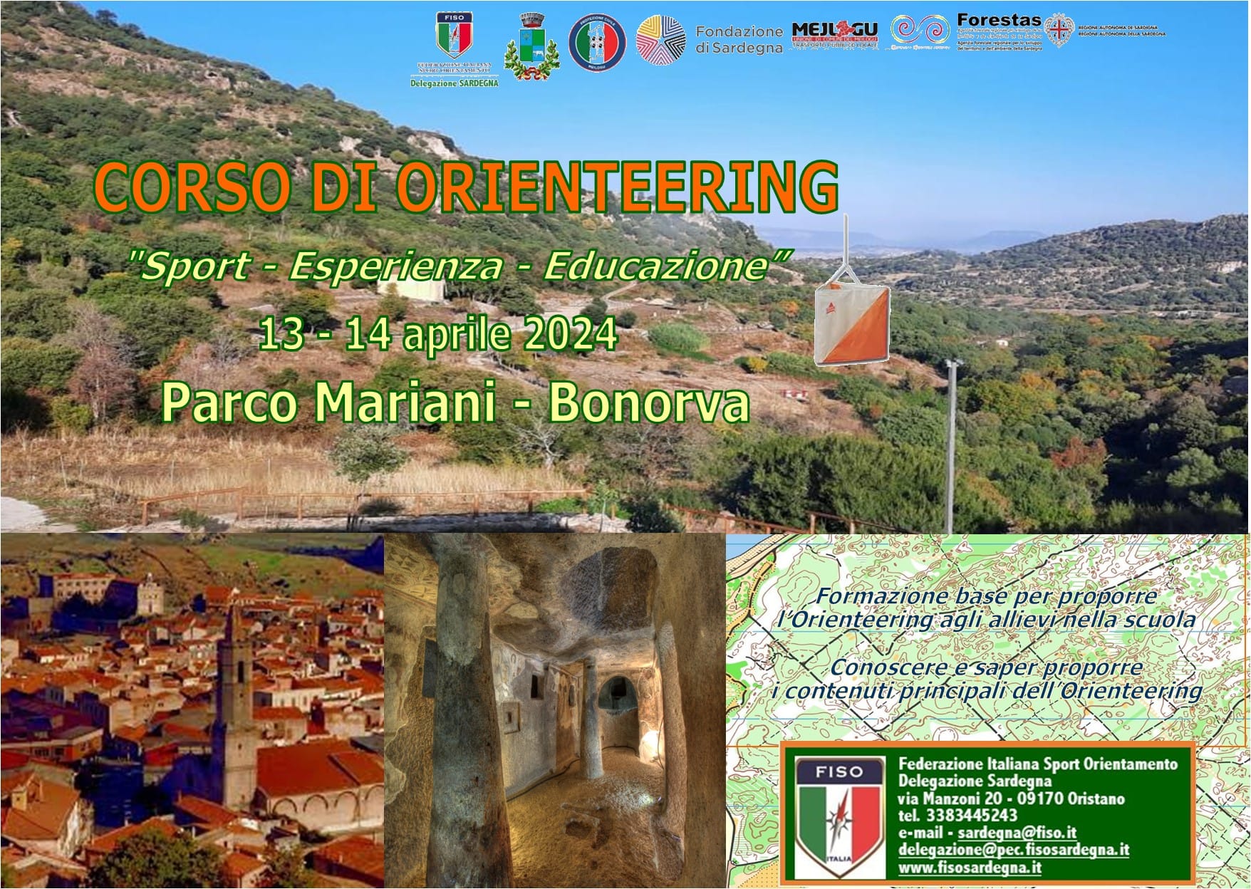 Corso di formazione di Orienteering - 13-14 aprile Parco Mariani  - Bonorva (SS)